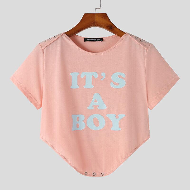 Fashion-Mens-Crewneck-Short-Sleeve-Crop-Tops-Party-Club-Casual-Tee-Shirt-Blouse-126158427780-10