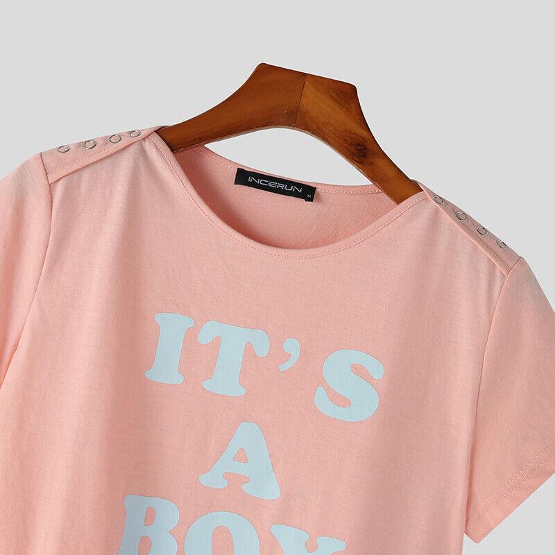 Fashion-Mens-Crewneck-Short-Sleeve-Crop-Tops-Party-Club-Casual-Tee-Shirt-Blouse-126158427780-11