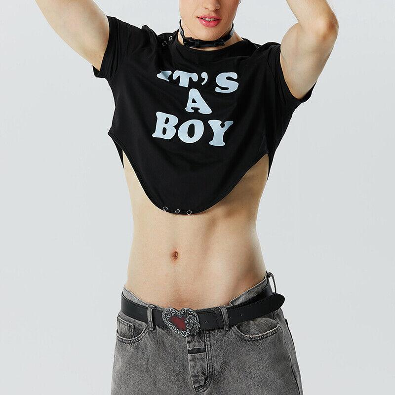 Fashion-Mens-Crewneck-Short-Sleeve-Crop-Tops-Party-Club-Casual-Tee-Shirt-Blouse-126158427780-4