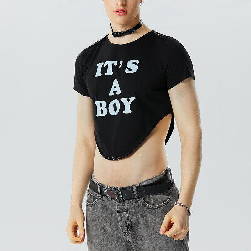 Fashion-Mens-Crewneck-Short-Sleeve-Crop-Tops-Party-Club-Casual-Tee-Shirt-Blouse-126158427780-6