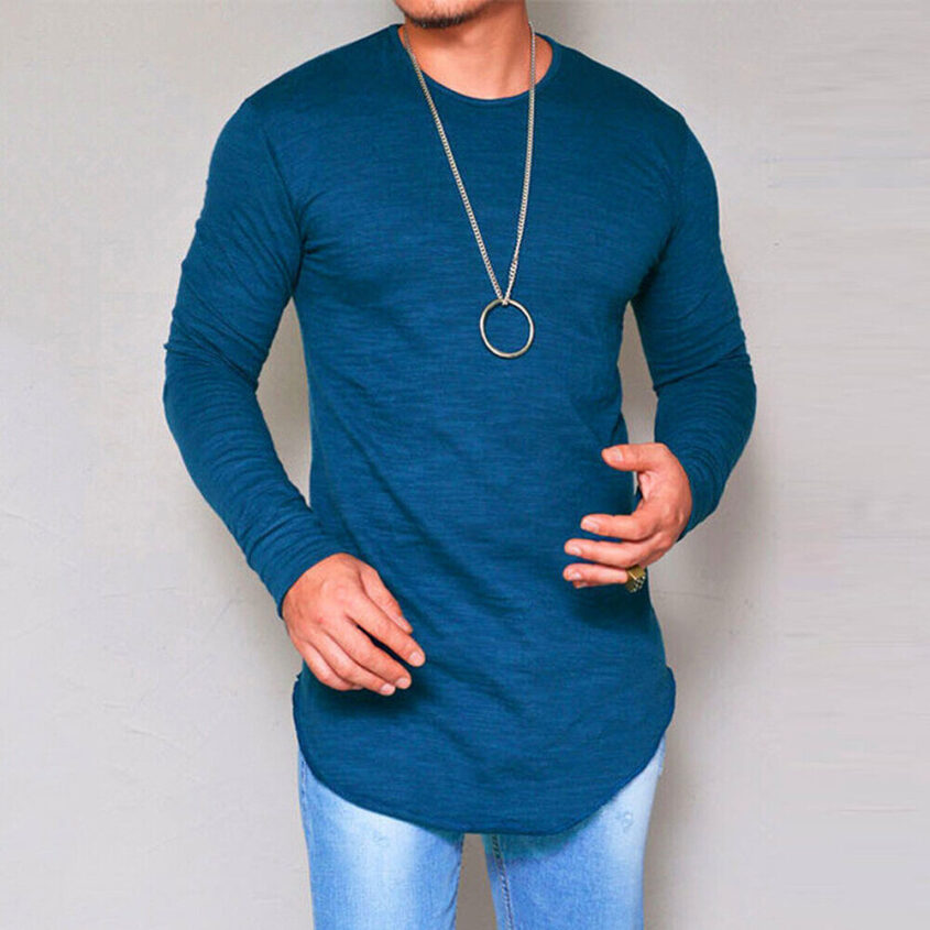 Fashion-Mens-Slim-Fit-O-Neck-Long-Sleeve-Muscle-Tee-T-shirt-Casual-Tops-Blouse-384582538060-3