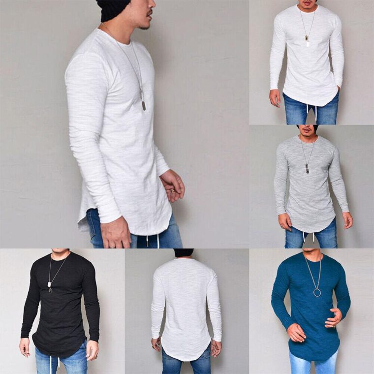 Fashion-Mens-Slim-Fit-O-Neck-Long-Sleeve-Muscle-Tee-T-shirt-Casual-Tops-Blouse-384582538060