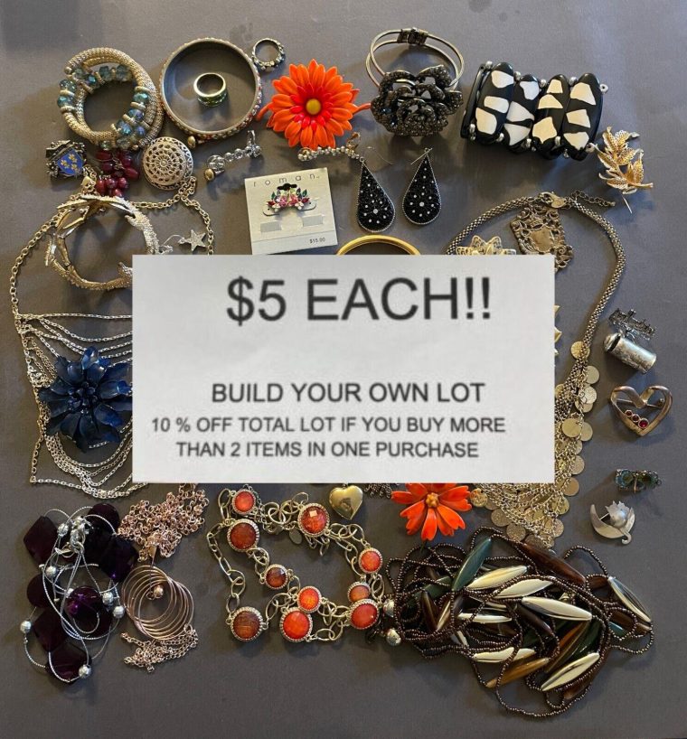 CREATE-YOUR-OWN-LOT-VTG-MCM-ESTATE-RHINESTONE-JEWELRY-5-FIRST-10-OFF-2-0R-MORE-195962138014