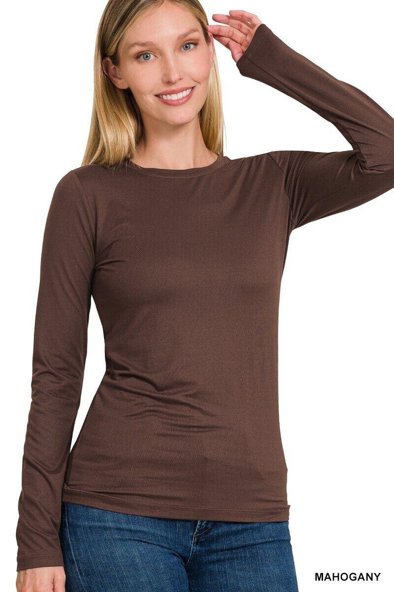 Variation-of-Women039s-Warm-Soft-Long-Sleeve-T-Shirts-Layering-Casual-Fashion-Top-204418642704-789d