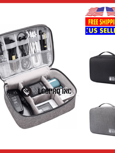 Portable-Electronic-Organizer-Travel-Cable-Storage-Bag-Cord-Case-Accessories-US-394229861027