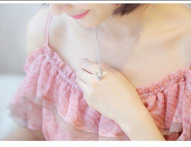 925-Sterling-Silver-Love-Heart-Cubic-Zirconia-CZ-Pendant-Necklace-18-Gift-Box-401365950268-3